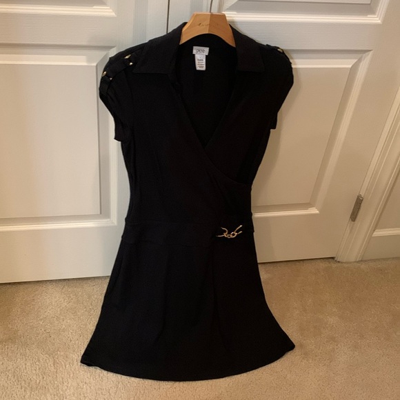 🖤 Cache Surplice Drop Waist Dress S 🖤 - Picture 1 of 11